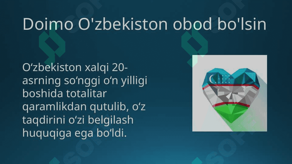 MUSTAQIL  O‘ZBEKISTON  RESPUBLIKASINING  TAShKIL  TOPIShI  VA  UNING  TARIXIY  AHAMIYaTI 2