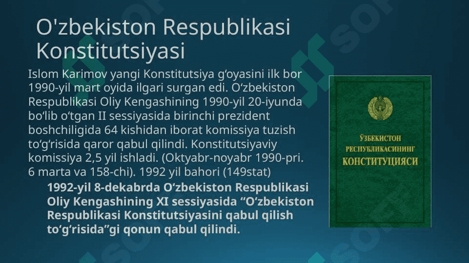 MUSTAQIL  O‘ZBEKISTON  RESPUBLIKASINING  TAShKIL  TOPIShI  VA  UNING  TARIXIY  AHAMIYaTI 8
