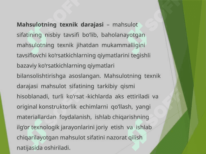Mahsulot sifatini baholash ko’rsatkichlari va usullari 3
