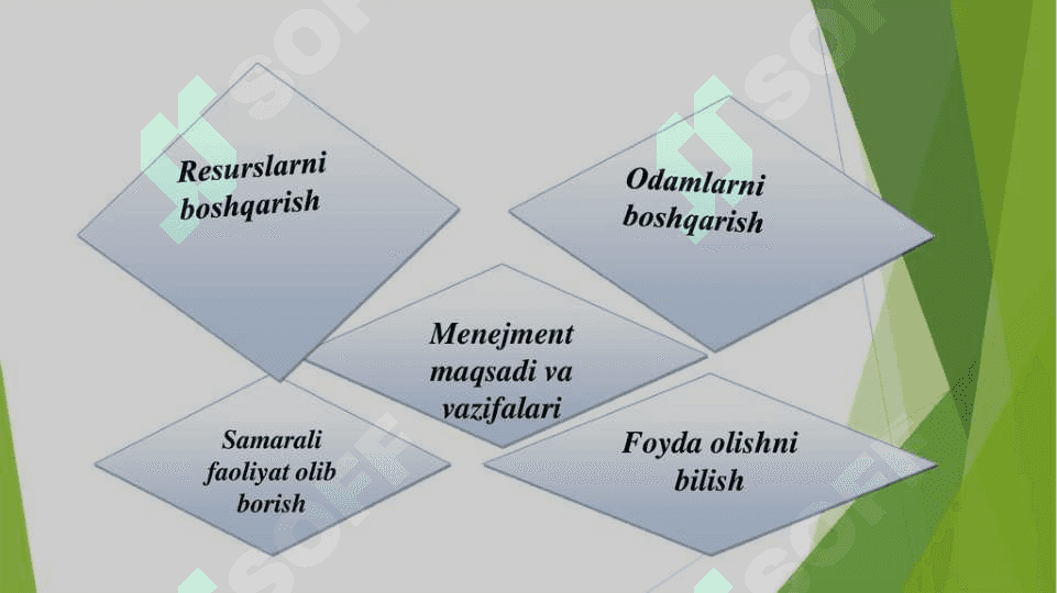 Aqsh menejment maktabining xususiyatlari 2