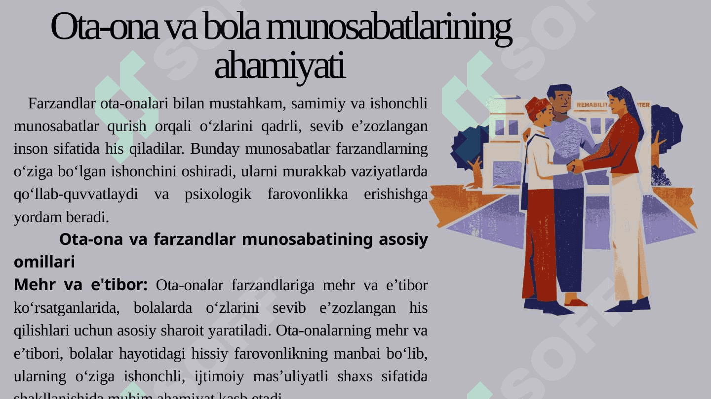 Ota-ona   -  bola munosabatlari  psixologiyasi 2