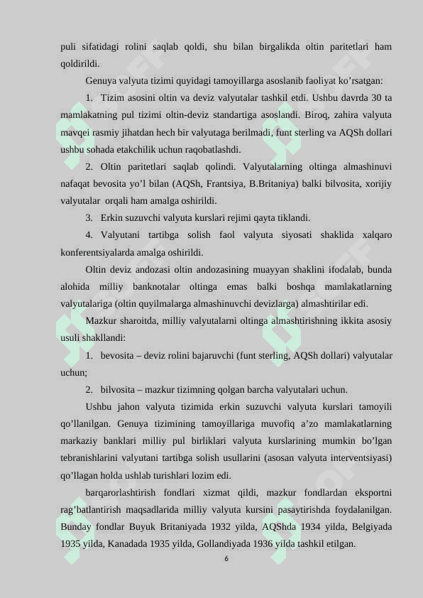 OʻZBEKISTON RESPUBLIKASIDA VALYUTA MUNOSABATLARINI BOSHQARISH 6