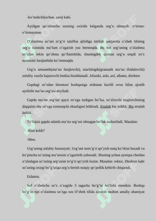 Bo’g’in. Bo’g’in ko’chirish qoidalari. Urg’u 4