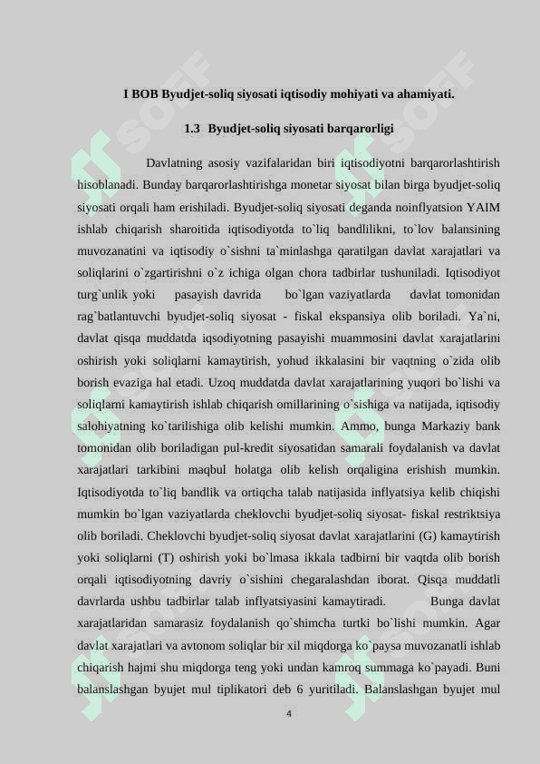 BYUDJET SOLIQ SIYOSATINING BARQARORLIGINI TA'MINLASH YO'NALISHLARI 4