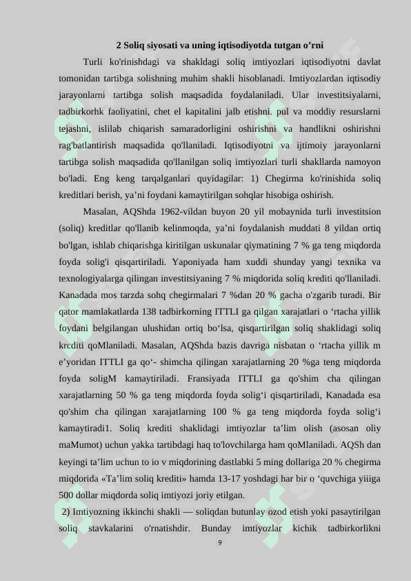 SOLIQLAR VOSITASIDA IQTISODIYOTNI TARTIBGA SOLISH MAXANIZIMI 8