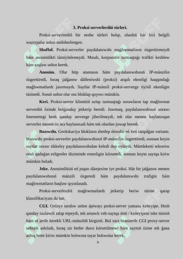 Tema Windows serverde proxy server sazlamaların shólkemlestiriw. 6