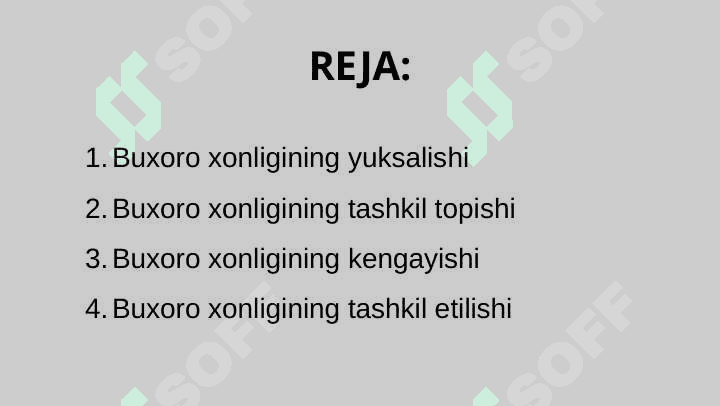 Buxoro xonligi tashkil topishi 2