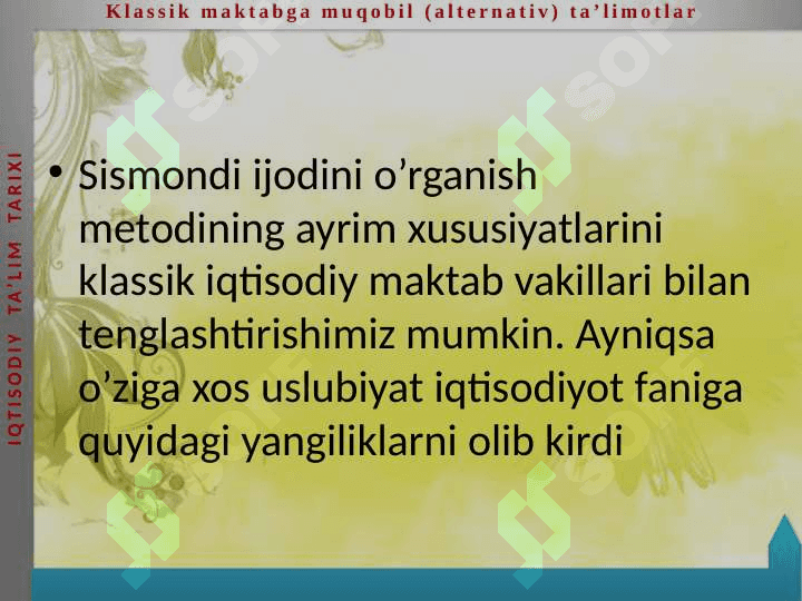 KLASSIC MAKTABGA MUQOBIL (ALTERNATIV) TA’LIMOTLAR 6