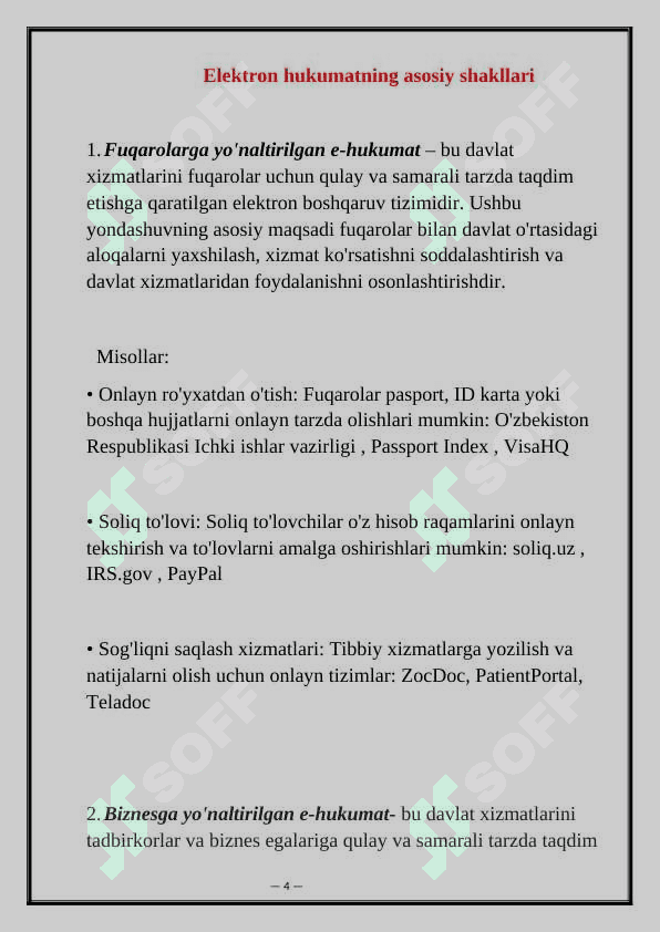 Elektron hukumat va uning shakllari 4