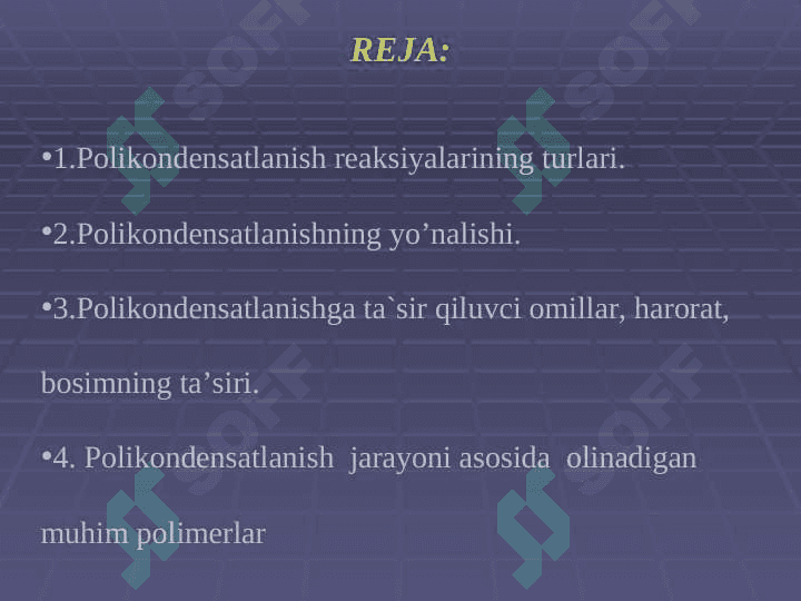 Pоlikоndеnsаtlаnish rеаksiyasi - Поликонденсатланиш реакцияси 2