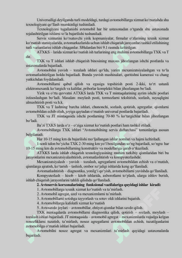 SERVIS KORXONALARIDA XIZMATNI TASHKIL ETISH, SERTIFIKATLASH 2