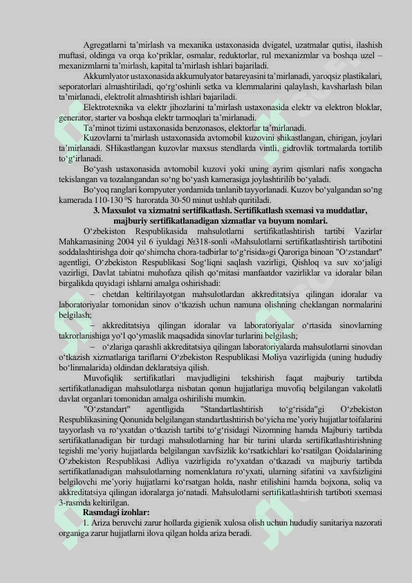 SERVIS KORXONALARIDA XIZMATNI TASHKIL ETISH, SERTIFIKATLASH 3