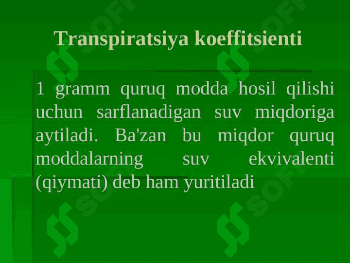 МАVZU:  ТUPROQNING SUV REJIMI HAMDA ULARNI BOSHQARISH USULLARI 7