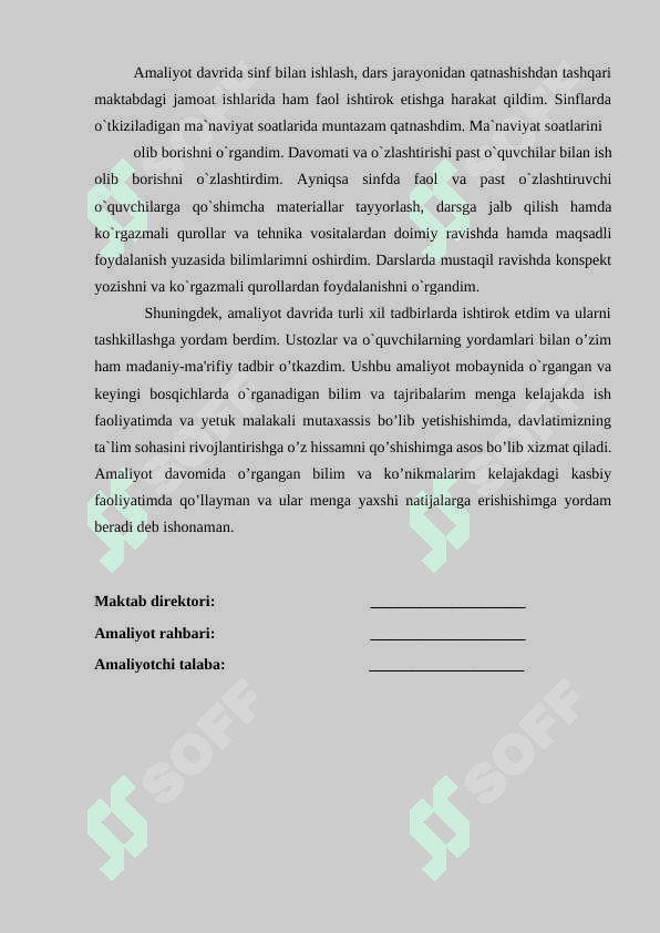 amaliyot xisoboti 2