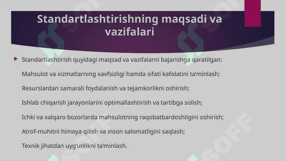 Standartlashtirish ishlarini tashkil etish 5