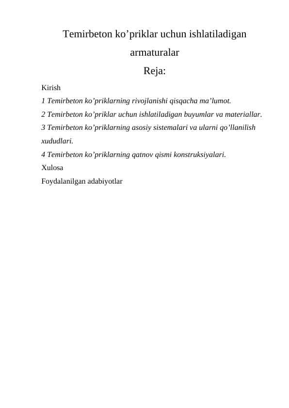 Temirbeton ko’priklar uchun ishlatiladigan.. asfaltlar