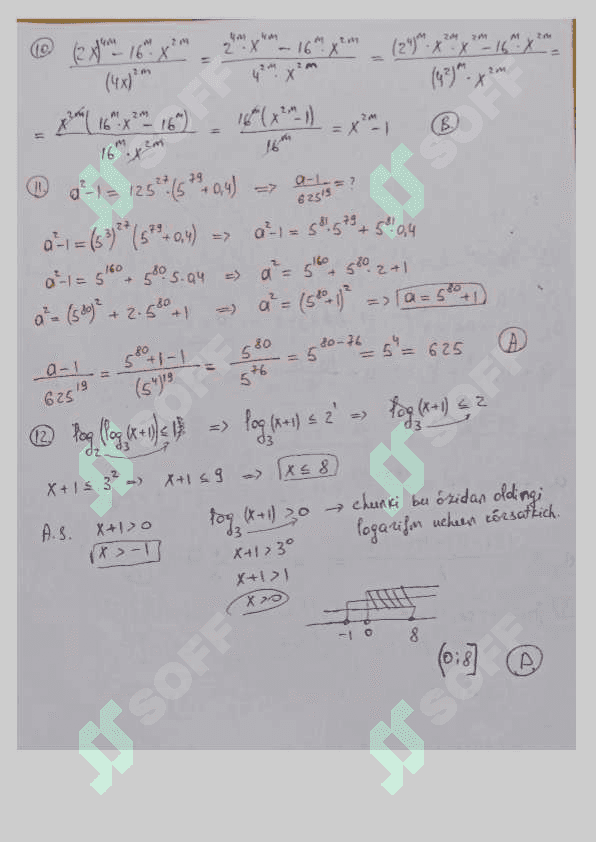 Hosilagacha mavzulardan 30 talik test yechimlari 3
