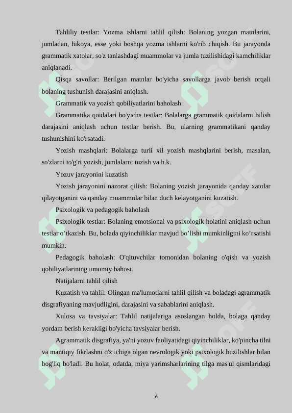 Agrammatik disgrafiyani bartaraf etishda logopedik ish uslublari 6