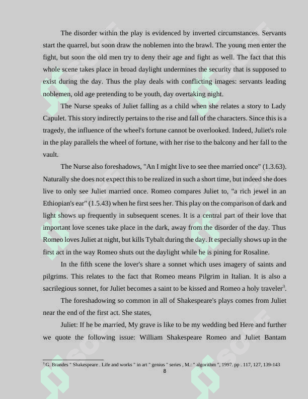 Ambiguity and misunderstanding in Shakespeare's tragedy Romeo and Juliet 8