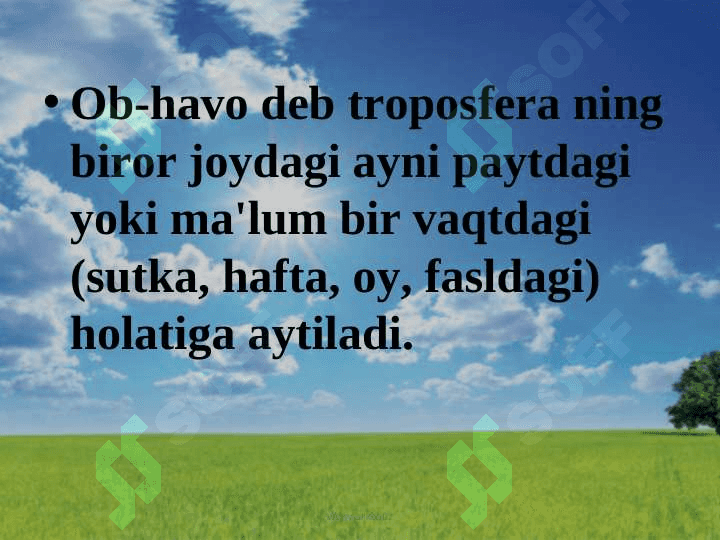 Ob – havo va  iqlim 6