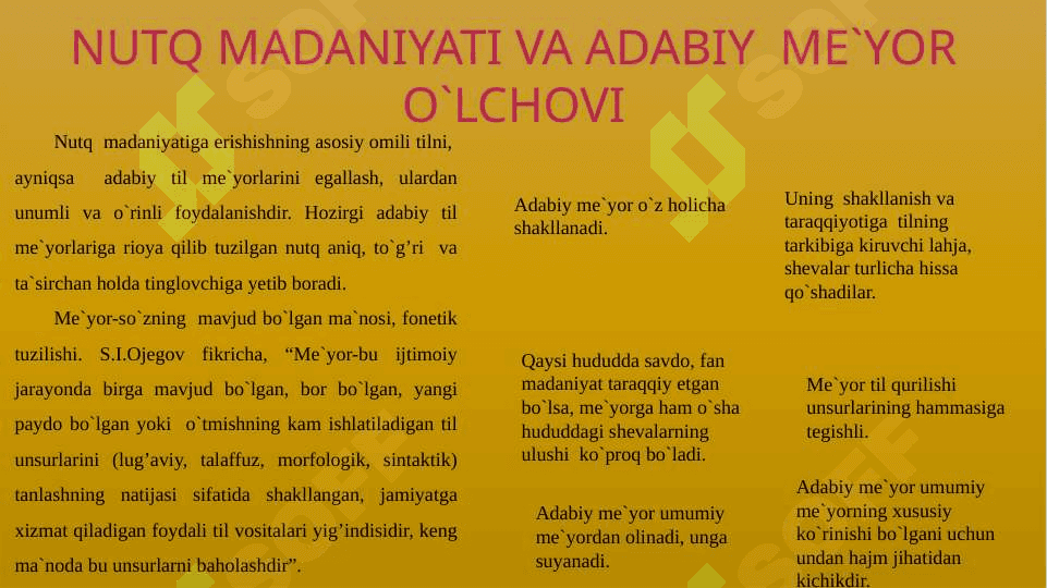 O'ZBEK ADABIY TILI MEYORLARI 3