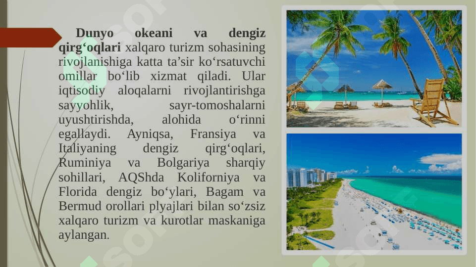 Turizm va uning rivojlanishiga ta’sir qiluvchi omillar 8