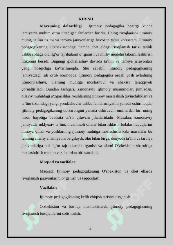 O’zbekiston va chet elda ijtimoiy pedagogikaning rivojlanish tarixi 3