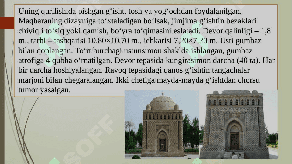 Ismoil Somoniy maqbarasi 5