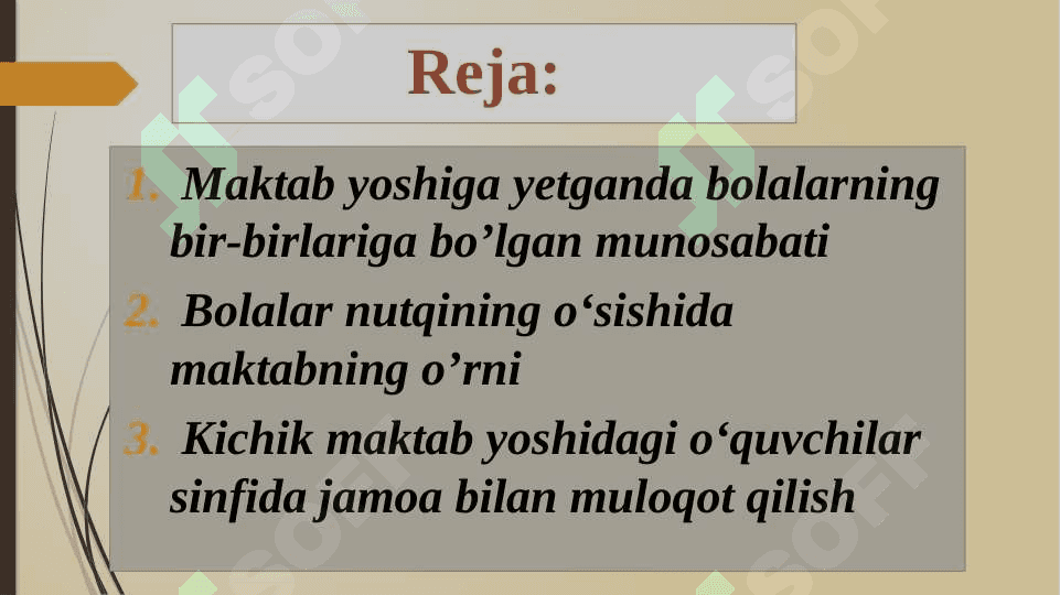 Kichik maktab yoshidagi bolalar muloqoti 2
