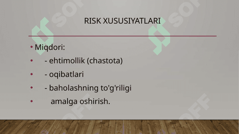 Risklarni miqdoriy baholash va uni aniqlash usullari 3