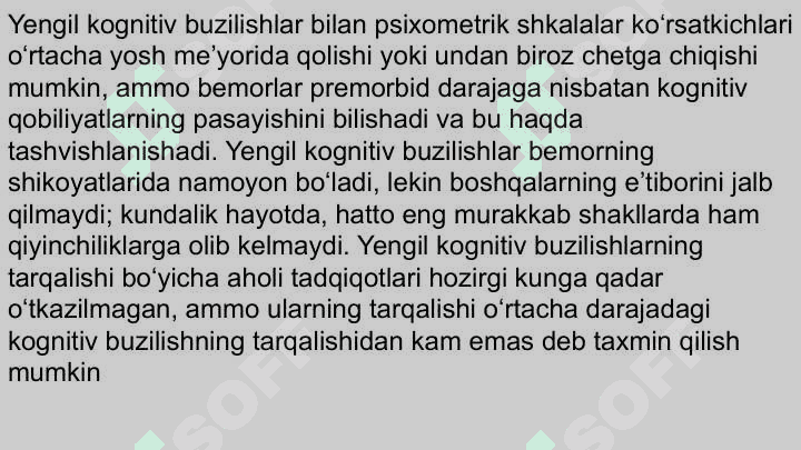 Kognitiv buzilishlar 4