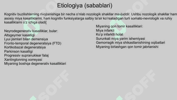 Kognitiv buzilishlar 5