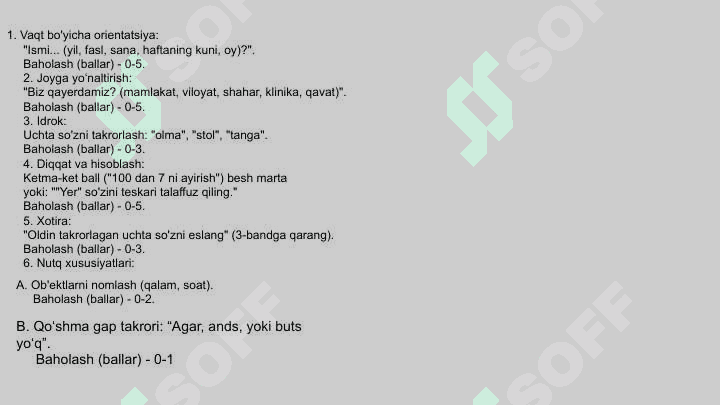 Kognitiv buzilishlar 7