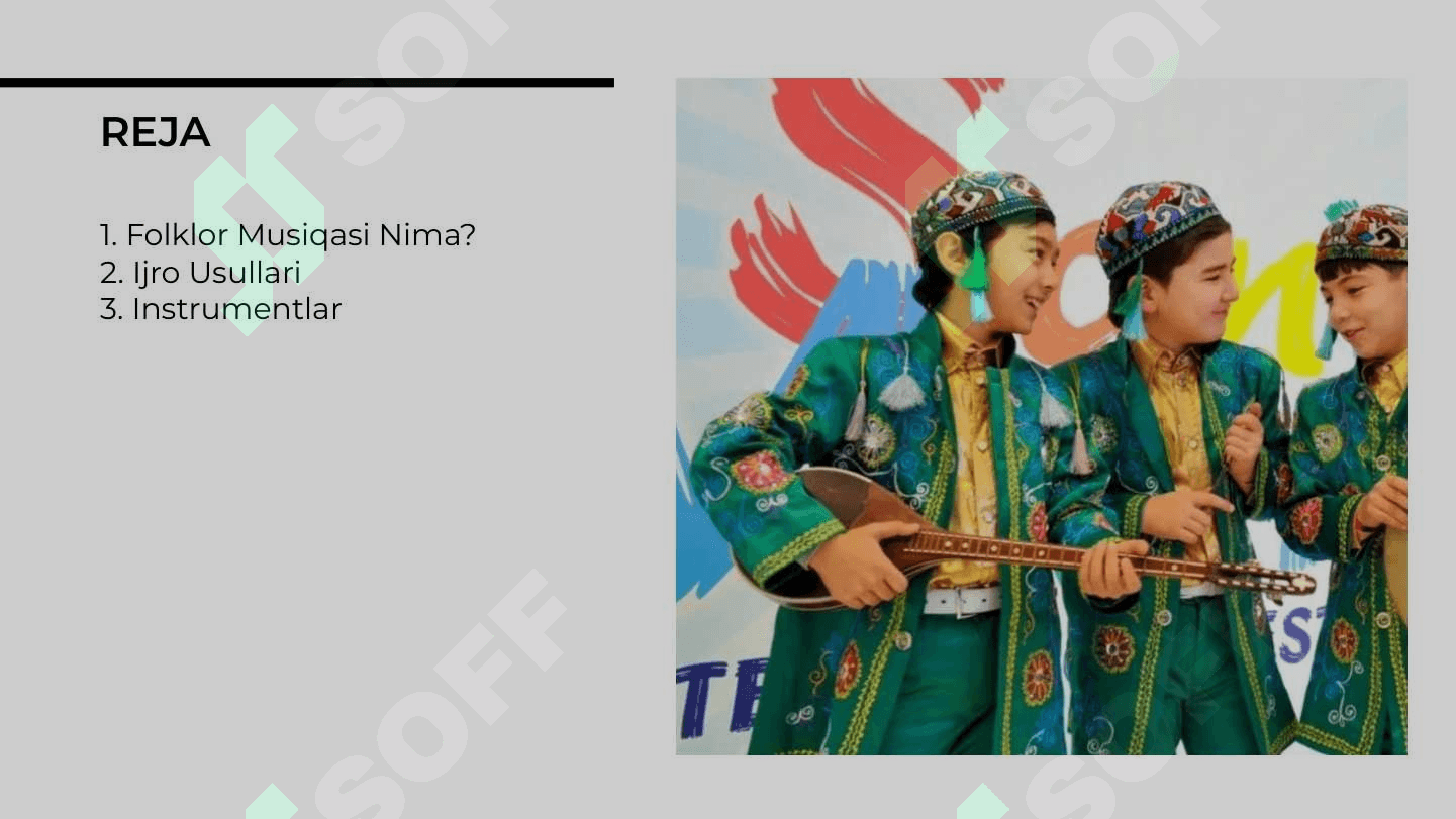 Folklor jamoasi uchun tanlangan musiqani ijro etish 2