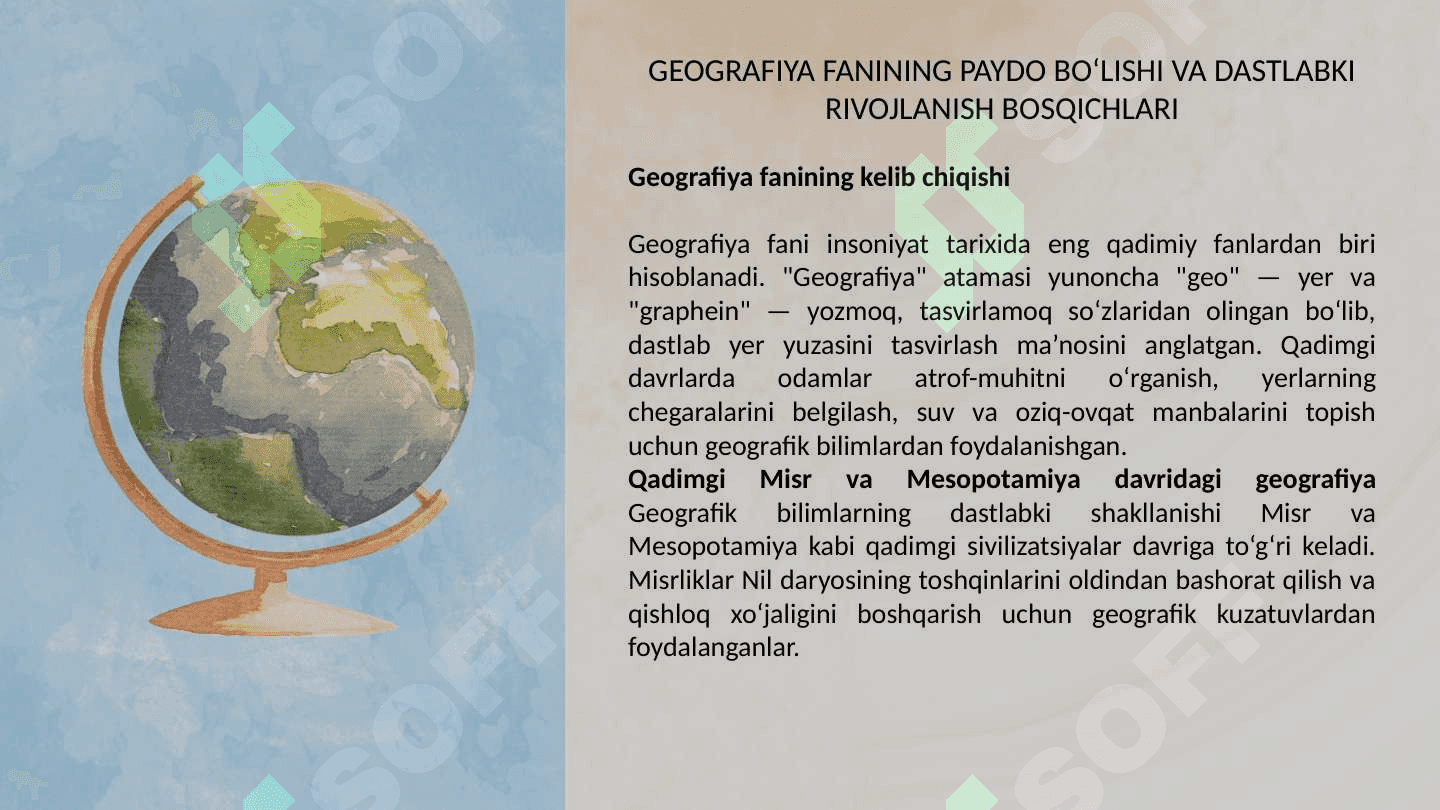 Geografiyaning rivojlanish bosqichlari 4