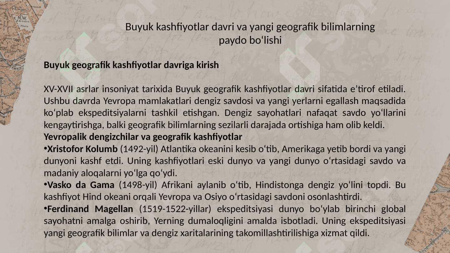 Geografiyaning rivojlanish bosqichlari 7