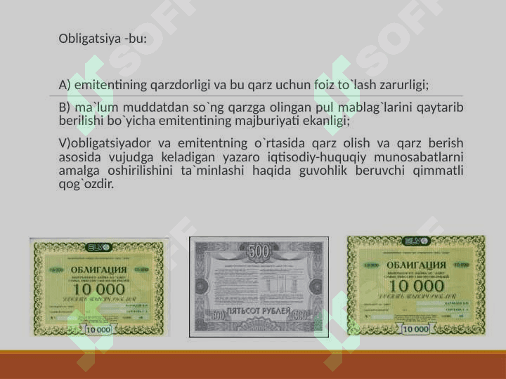 Moliya bozorida obligatsiyalar 3