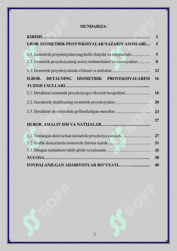 Detalning izometrik proyeksiyalari 2