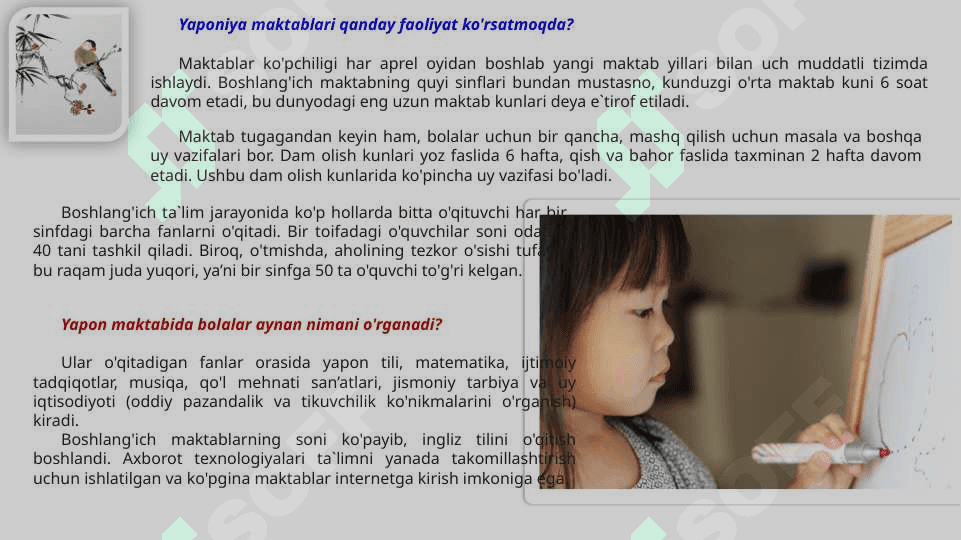 Yaponiya maktab ta`limi tizimi va AQSH talim tizimi 6
