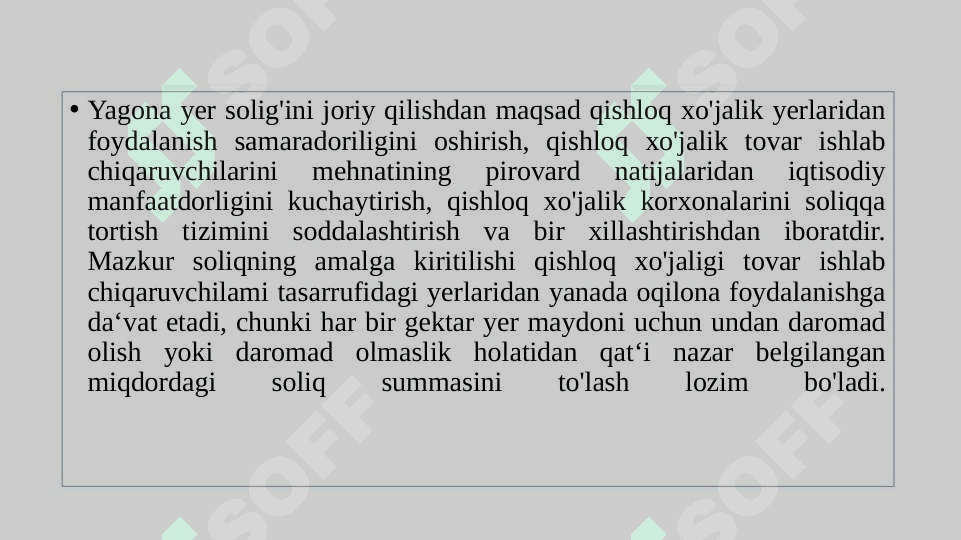 Yagona yer solig’i 3