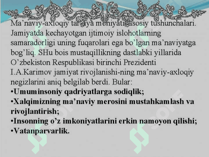 MA`NAVIY- AXLOQIY TARBIYA 4