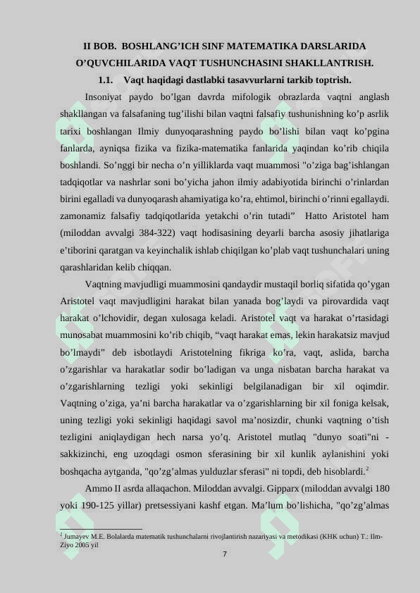 3-sinfda vaqt o'lchov birliklarini o'rgatish metodikasi 7