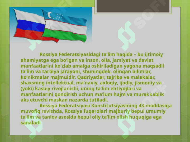 Rossiya Federatsiyasida boshlang’ich ta’lim 3