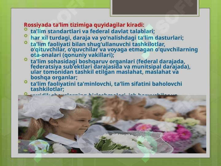 Rossiya Federatsiyasida boshlang’ich ta’lim 4