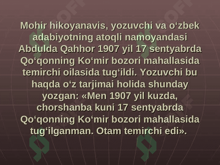 Abdulla Qahhor taqdimot 3