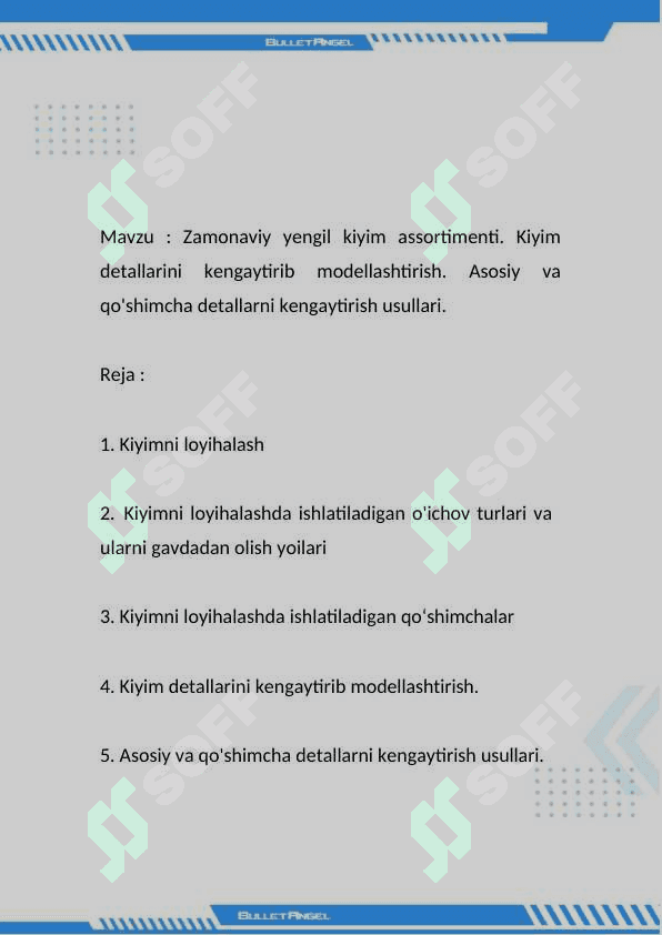 TAQDIMOT kiyimlarni modellashtirish usullari 2