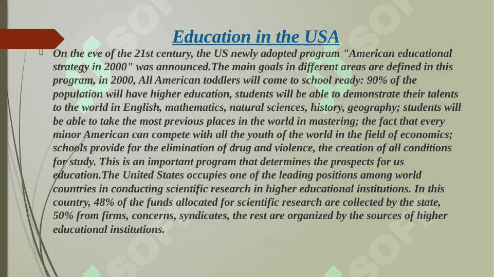 Education in the USA 2