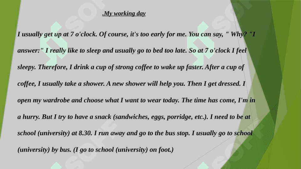 MY WORKING DAY 2