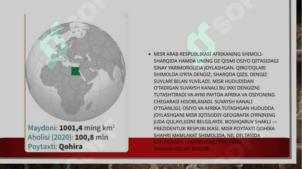 Misr arab respuplikasi 2