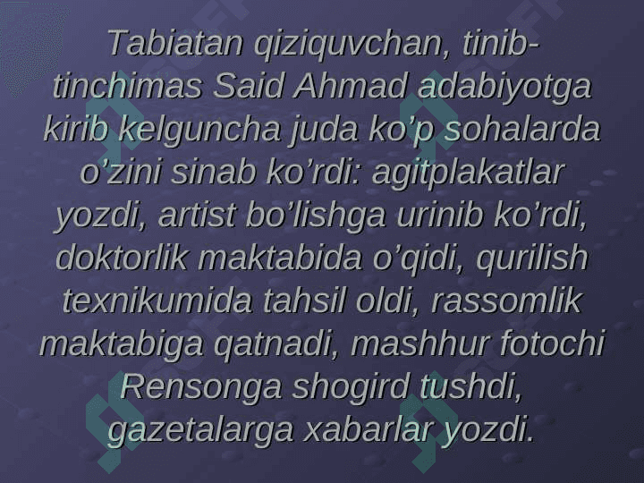 Said Ahmad hayoti va ijodi 5